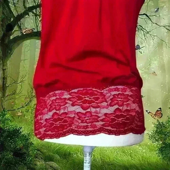 Y2K 90s Cherry Red Halter Blouse By Wet Seal Size s - Picture 3 of 7